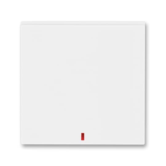 3559H-A00655 03  Kryt spínače kolébkového s červeným průzorem, bílá / bílá